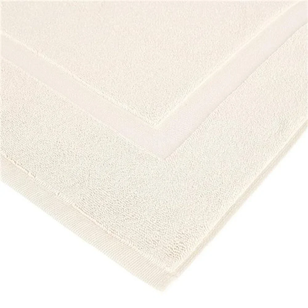 Cream Cotton Bath Mat 20x31 Absorbent Terrycloth Bathroom Rug Soft Quick Dry